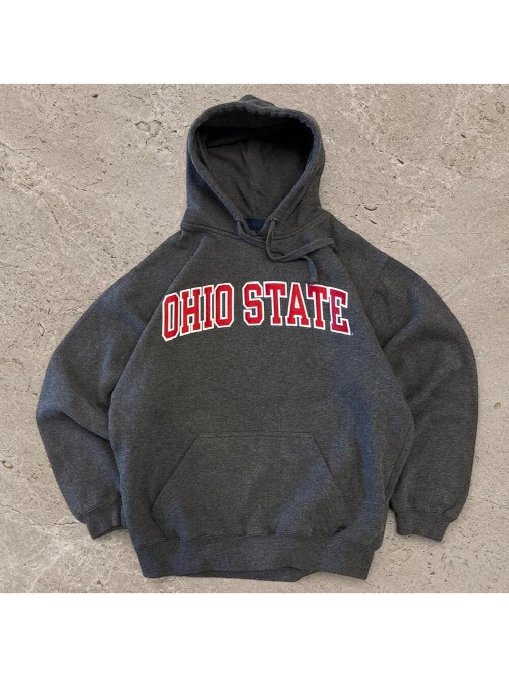 Fire Y2K vintage embroidered Ohio State University hoodie.